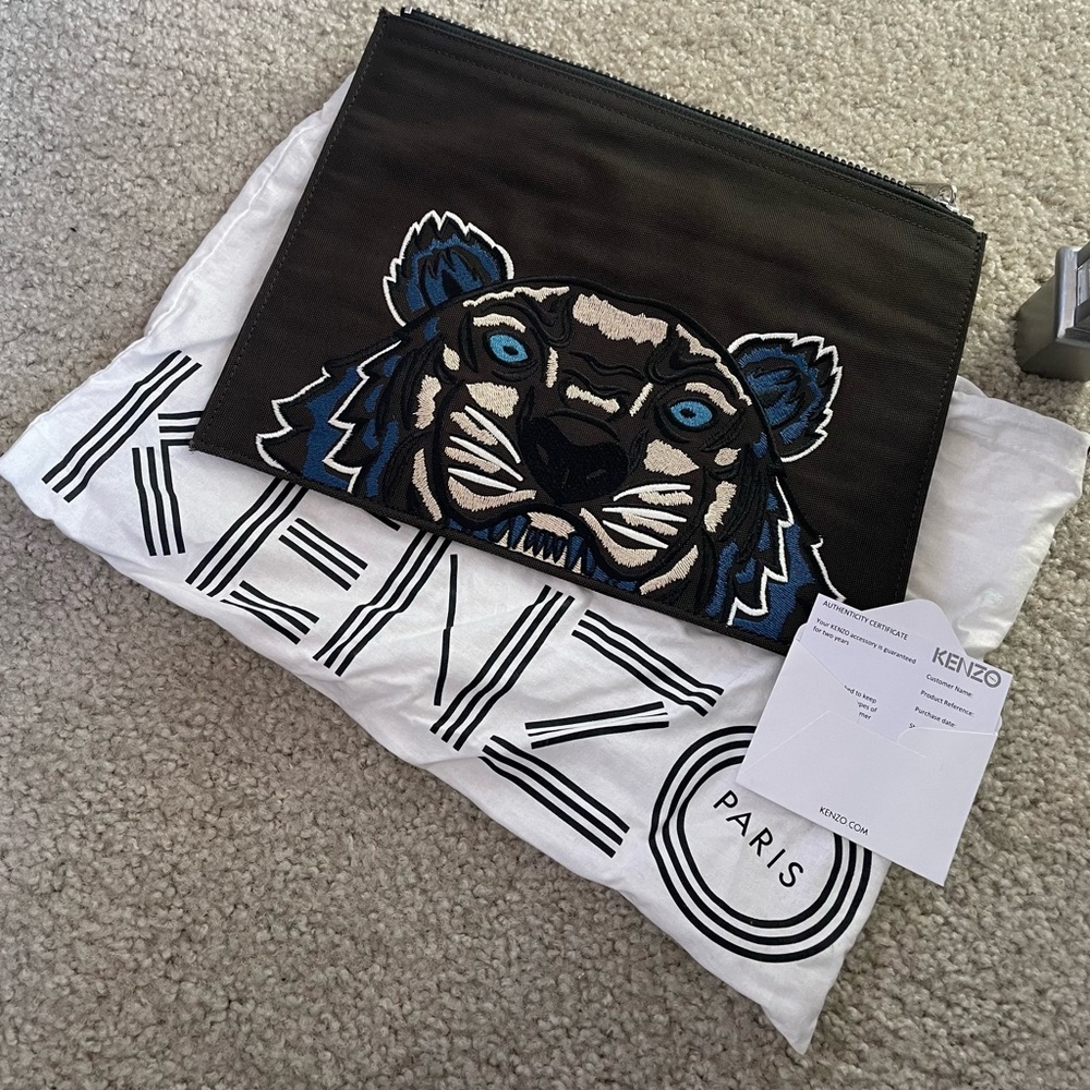 Kenzo tiger nylon clutch